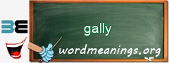 WordMeaning blackboard for gally